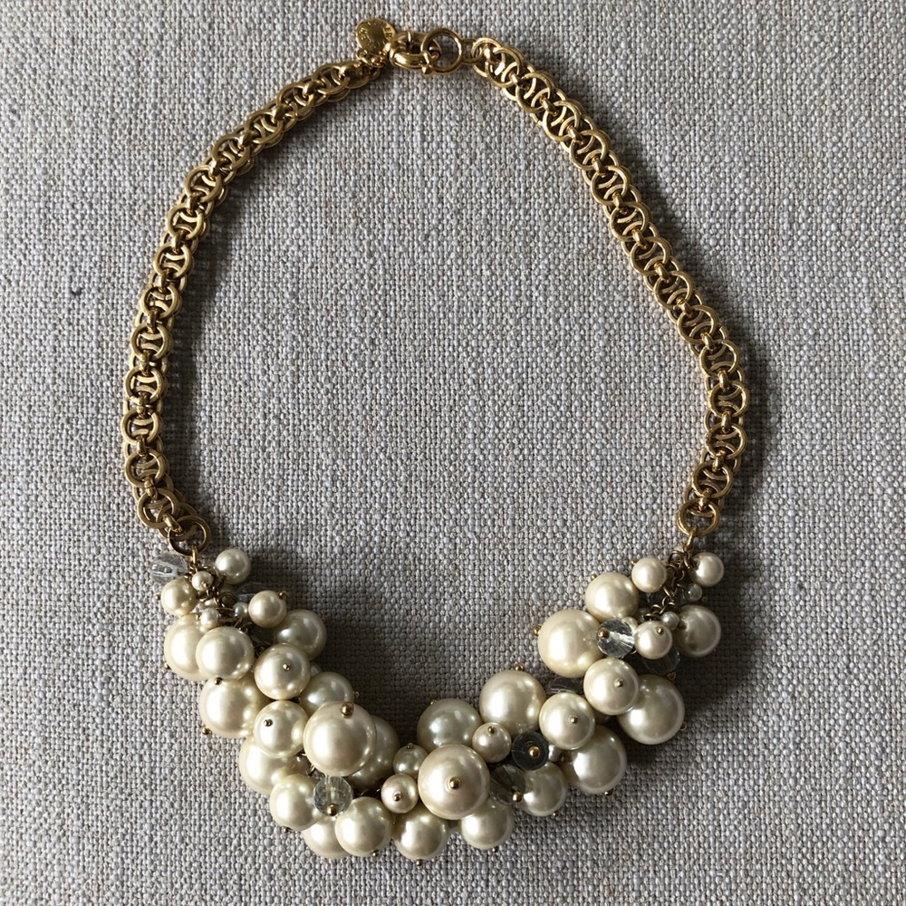 JCrew Pearl & Stone Bauble Necklace